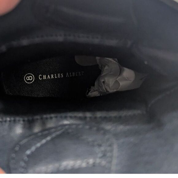 🤠 Charles Albert Western Cowboy Distressed Boots Navy Size 8 NWOT - Picture 7 of 7